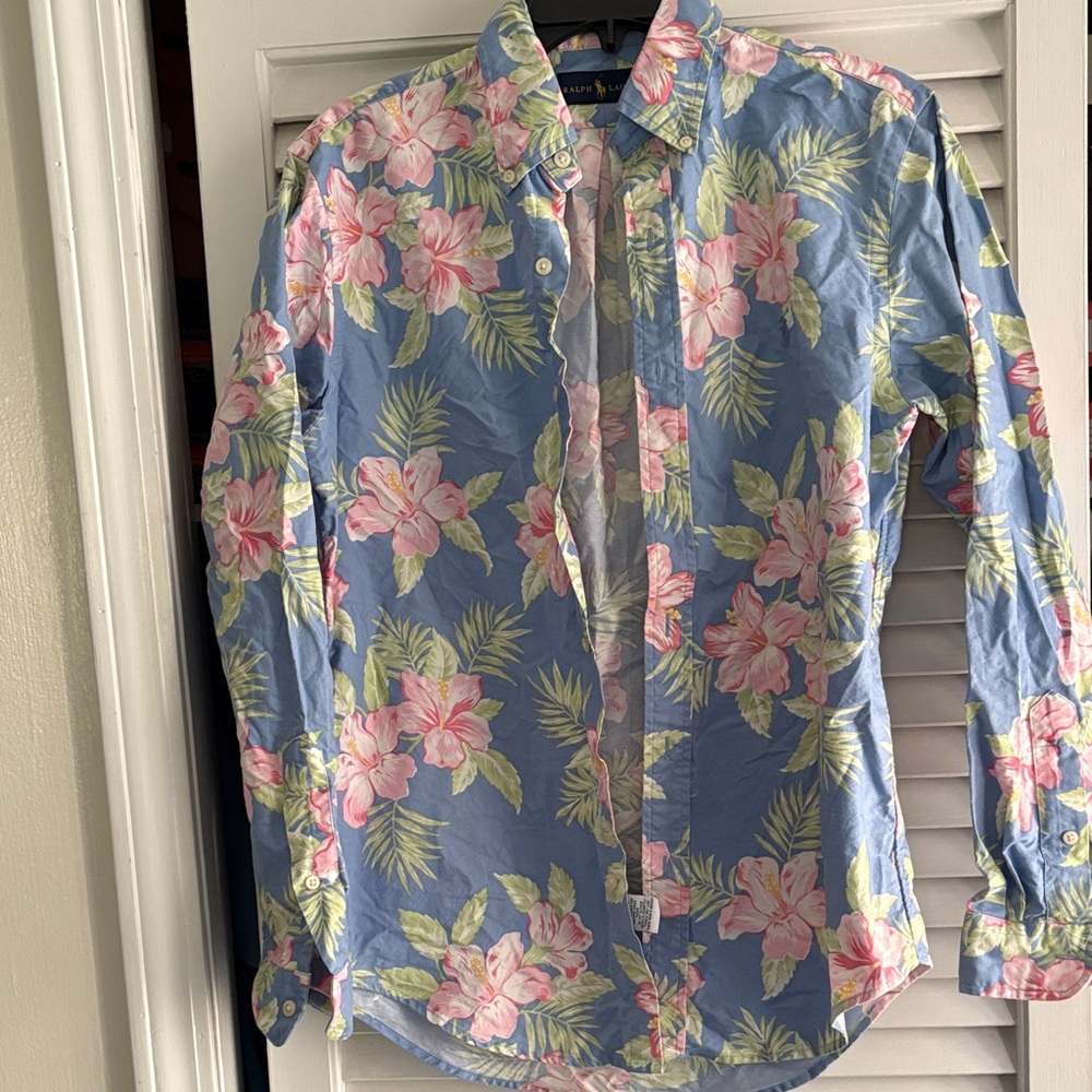 Ralph Lauren Blue Floral Men's Shirt